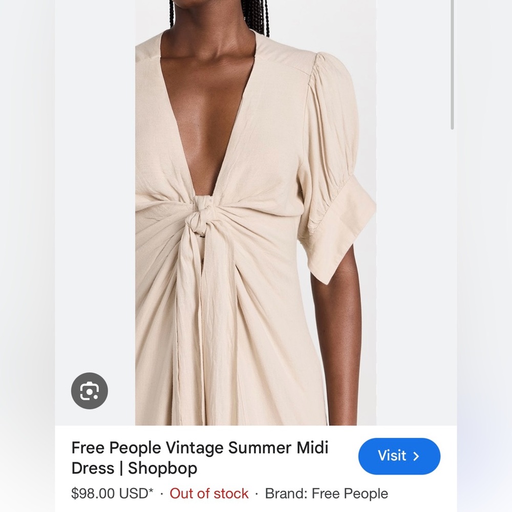 Free People Vintage Midi Dress in bone - Picture 3 of 4